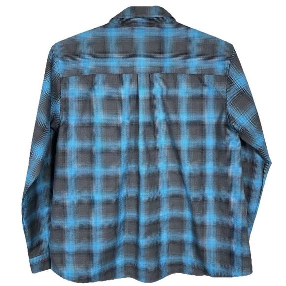 Dixxon Pacifica Flannel Shirt Women's 2XL XXL Blue Plaid Pearl Snap Western NWOT - Picture 2 of 13